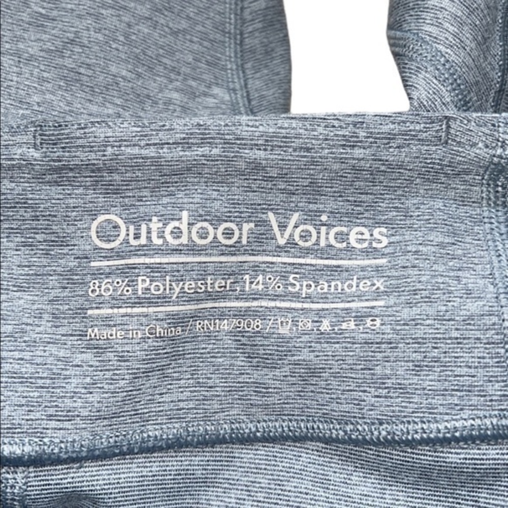 Outdoor Voices Warm Up Heather Blue Athletic 7/8 Leggings - Picture 6 of 10